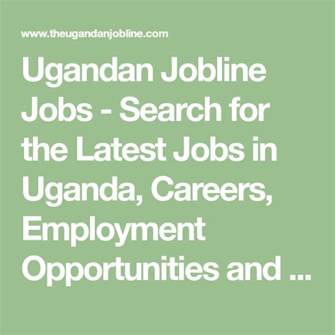 current job opportunities in uganda.